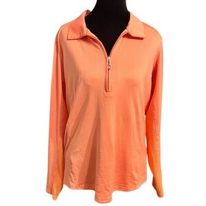 Women's SanSoleil Orange Long Sleeve Tee M UPF 50